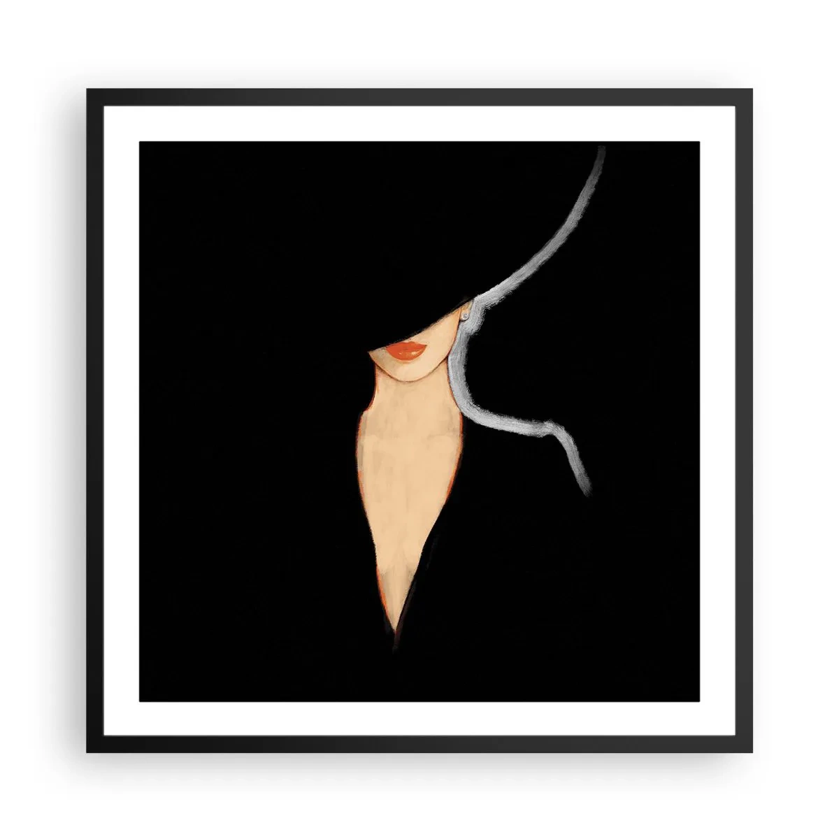 Affisch i svart ram - Elegans och stil - 60x60 cm