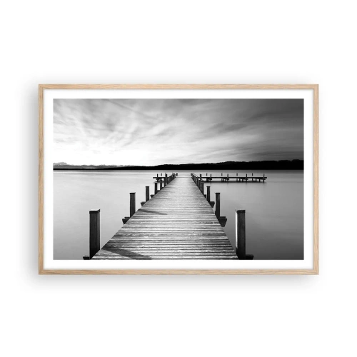 Affisch i ram av ljusek - Vattnet - lugnet - 91x61 cm