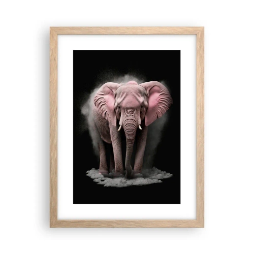 Affisch i ram av ljusek - Tänk inte på en rosa elefant! - 30x40 cm
