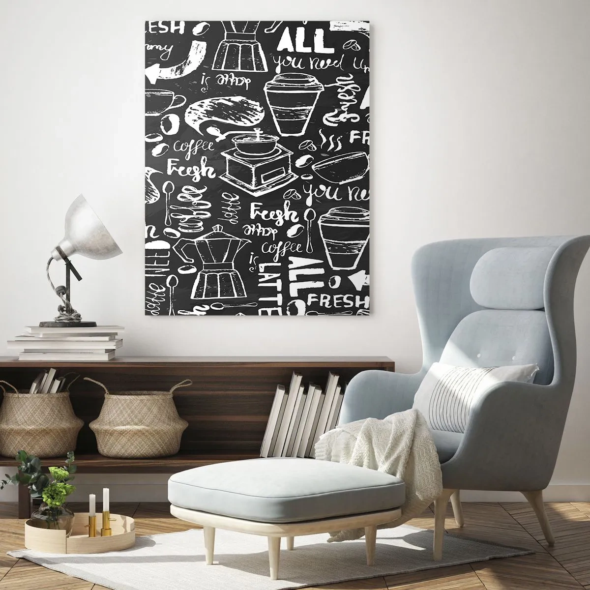 Glastavla - Bild på glas - All you need is… - 50x70 cm