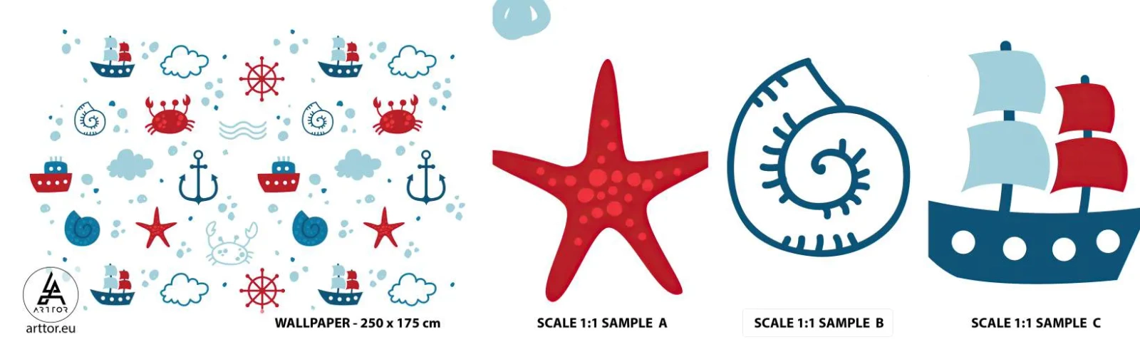 Fototapet Prov Standard Eco - Marin saga - segling, Nautisk, Ankare - 100x30 cm