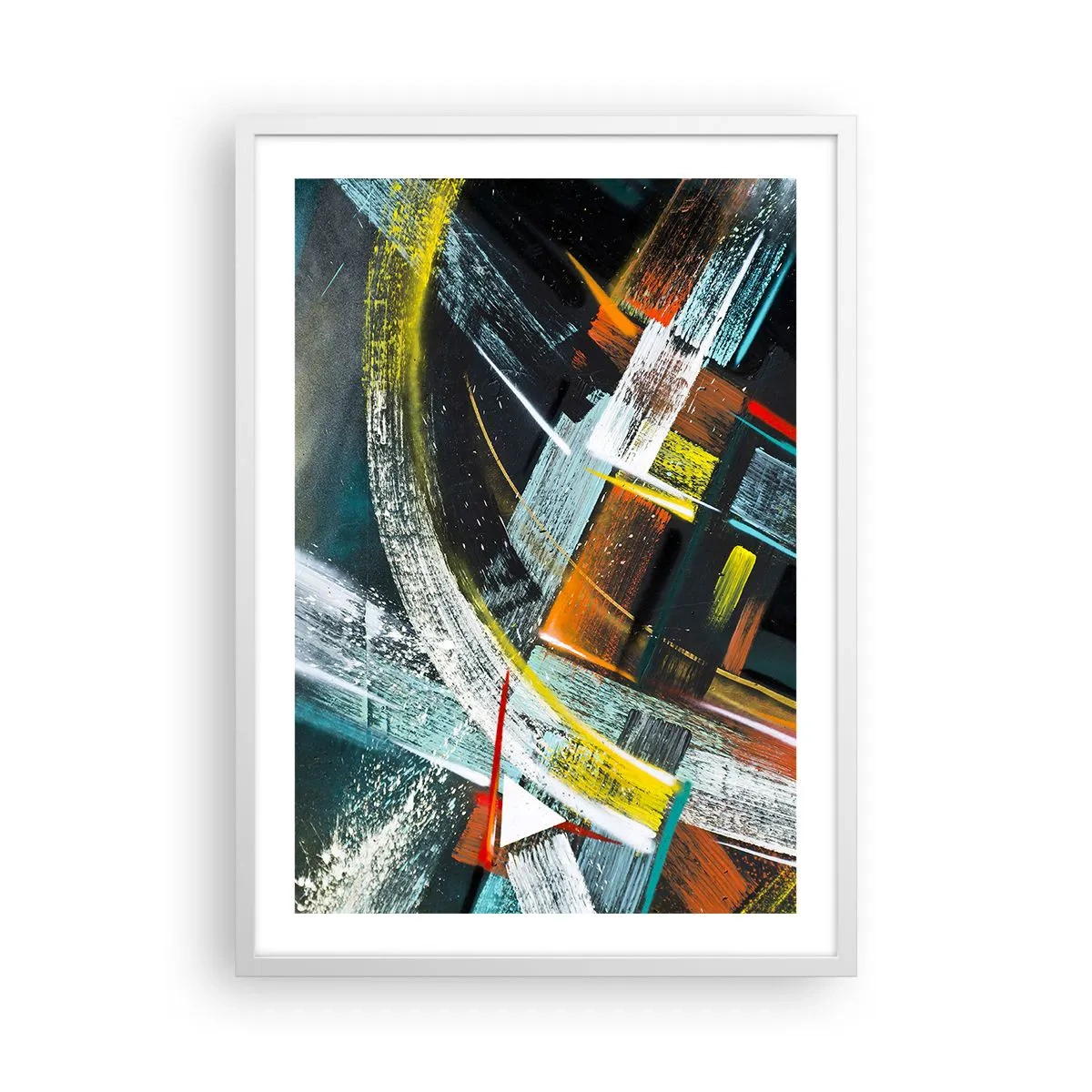 Affisch i vit ram - Rörelsens energi - 50x70 cm