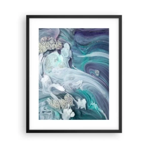 Affisch i svart ram - Blåhetens strömmar - 40x50 cm