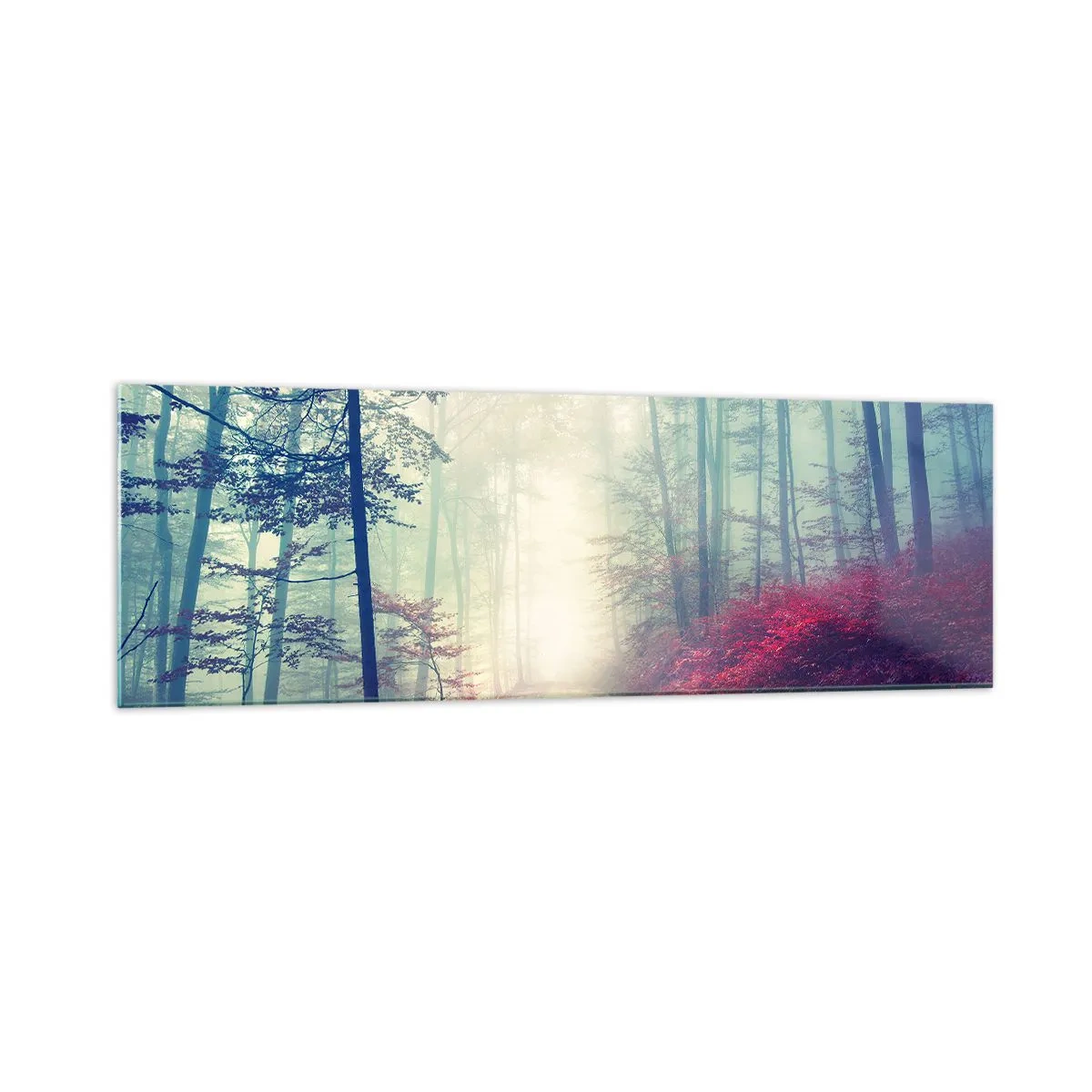 Glastavla - Bild på glas - Det är bra att gå upp tidigt - 160x50 cm