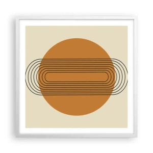 Affisch i vit ram - Perfekt plan - 60x60 cm