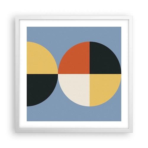 Affisch i vit ram - Titta och räkna - 50x50 cm