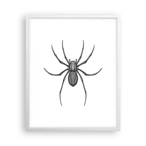 Affisch i vit ram - Oroväckande precision - 40x50 cm