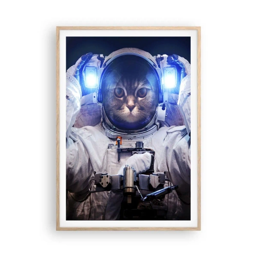 Affisch i ram av ljusek - Houston, ni har problem - 70x100 cm