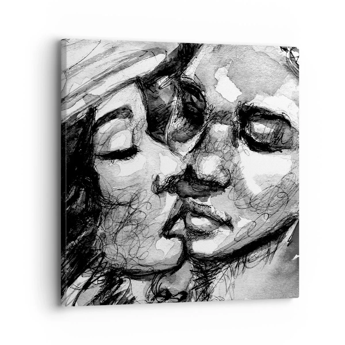 Canvastavla - Bild på duk - Ett ömt ögonblick - 30x30 cm