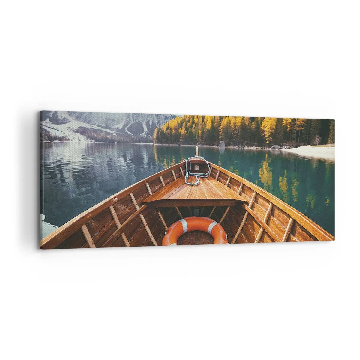 Canvastavla - Bild på duk - Utflykt i fjällen - 120x50 cm