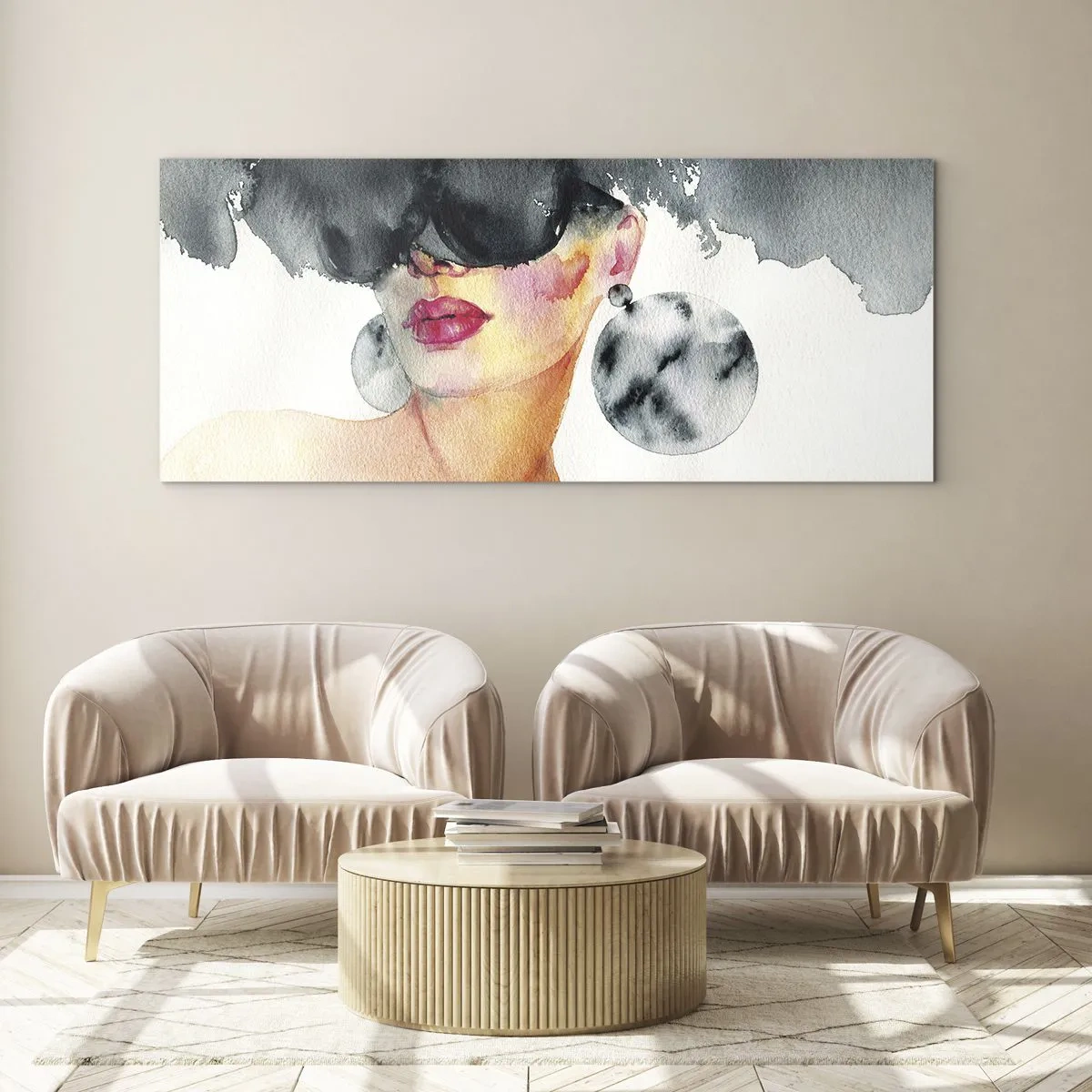 Glastavla - Bild på glas - Elegansens hemlighet - 120x50 cm