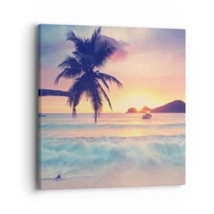 Canvastavla - Bild på duk - En kväll i viken - 40x40 cm