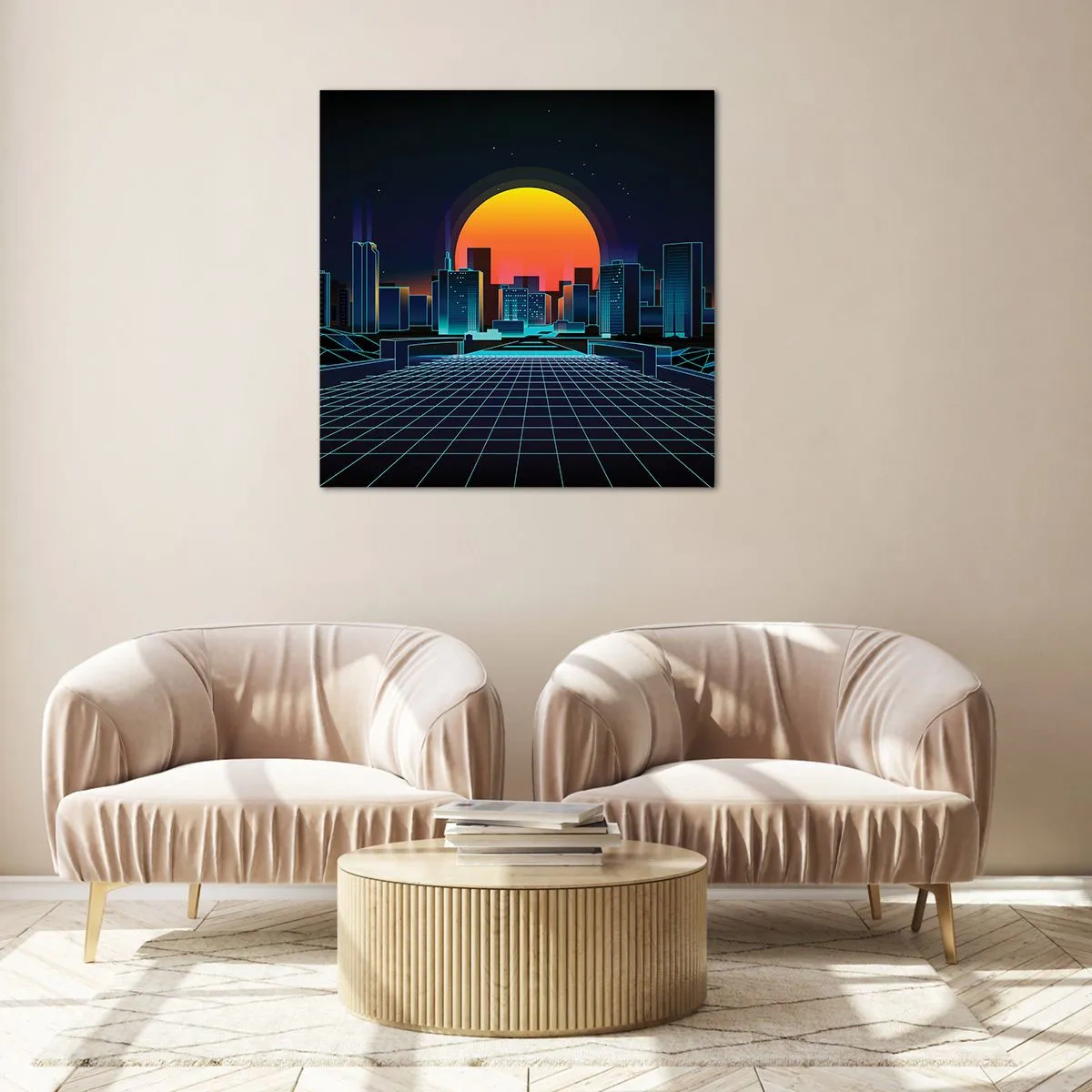 Glastavla - Bild på glas - Vill du fortfarande till verkligheten? - 40x40 cm