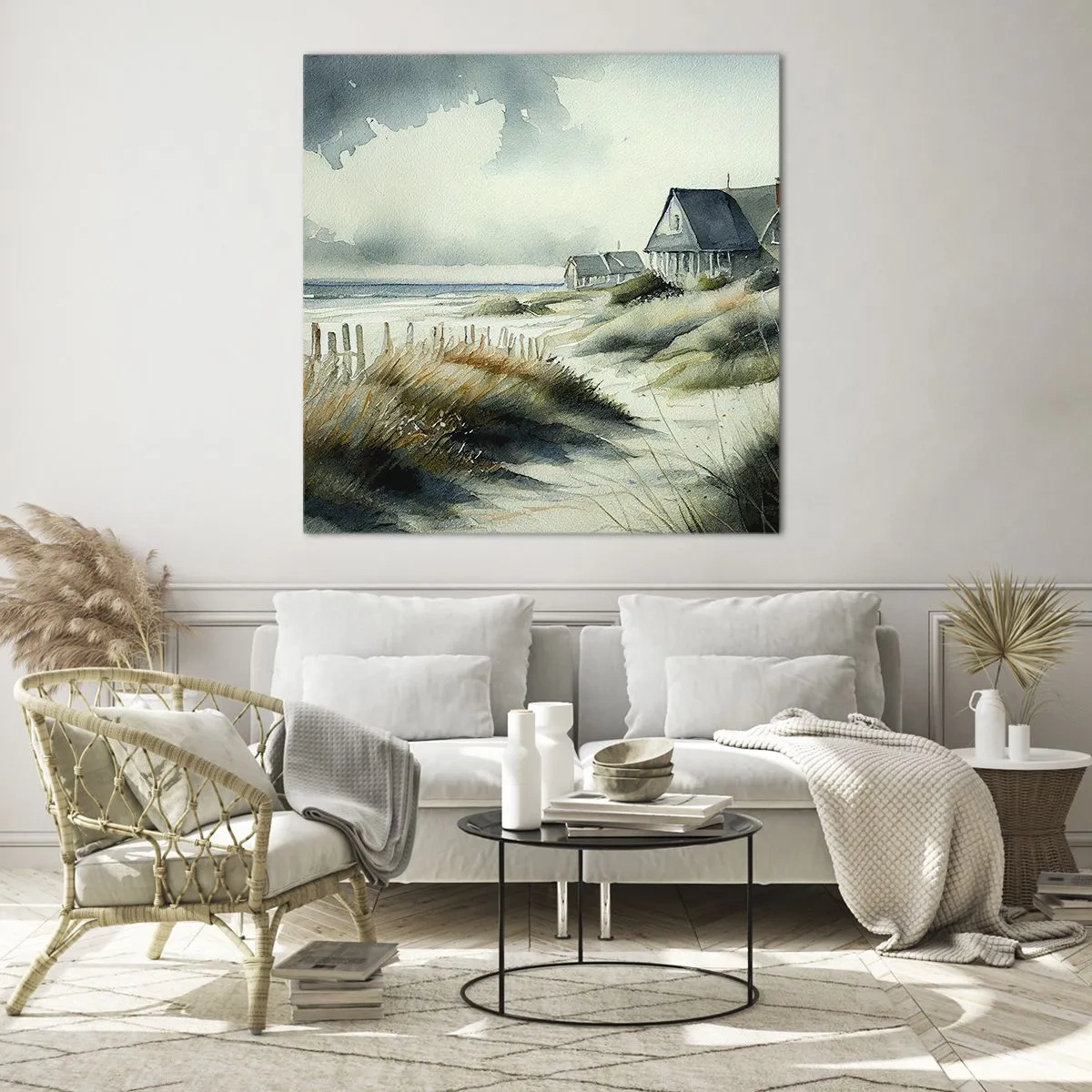 Glastavla - Bild på glas - Borta från liv och rörelse - 70x70 cm