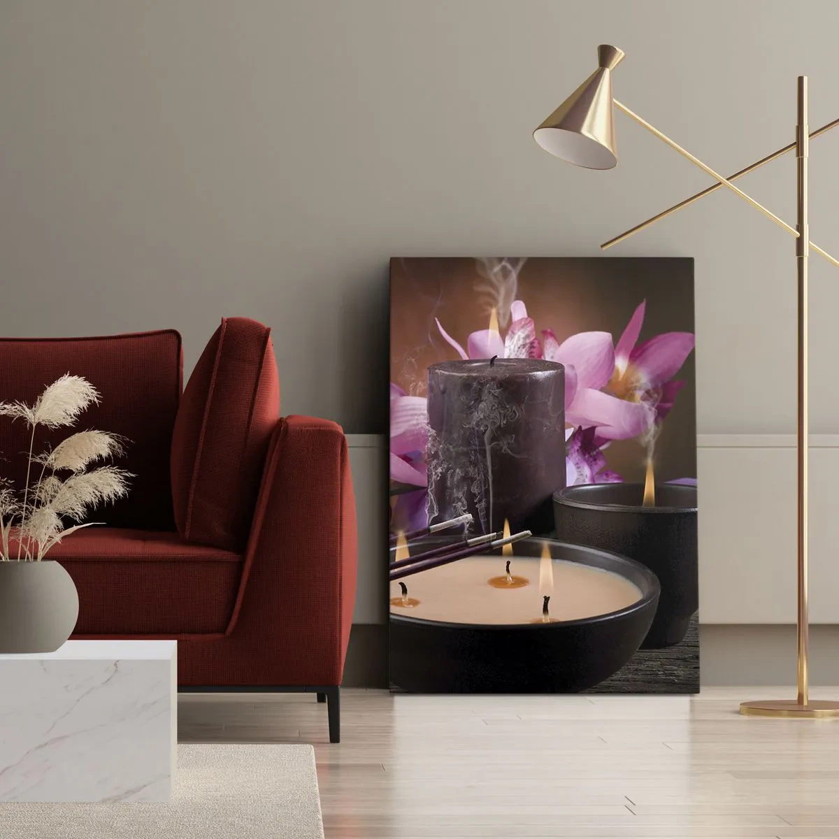 Canvastavla - Bild på duk - Rensa hjärnan, lugna ner kroppen - 80x120 cm