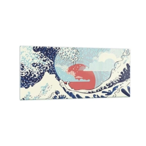 Glastavla - Bild på glas - Ur japanska inspirationer - 120x50 cm