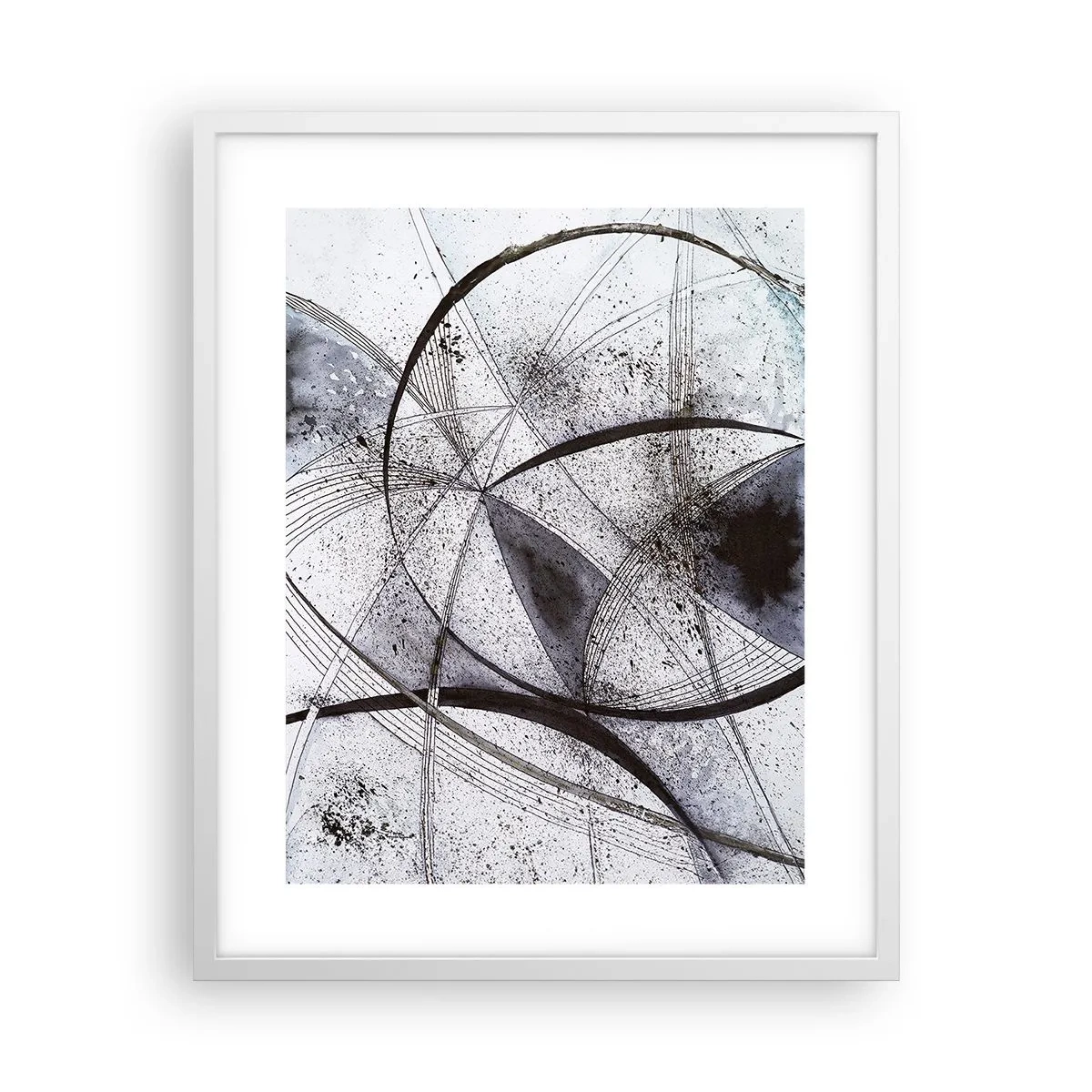 Affisch i vit ram - Futuristisk fantasi - 40x50 cm