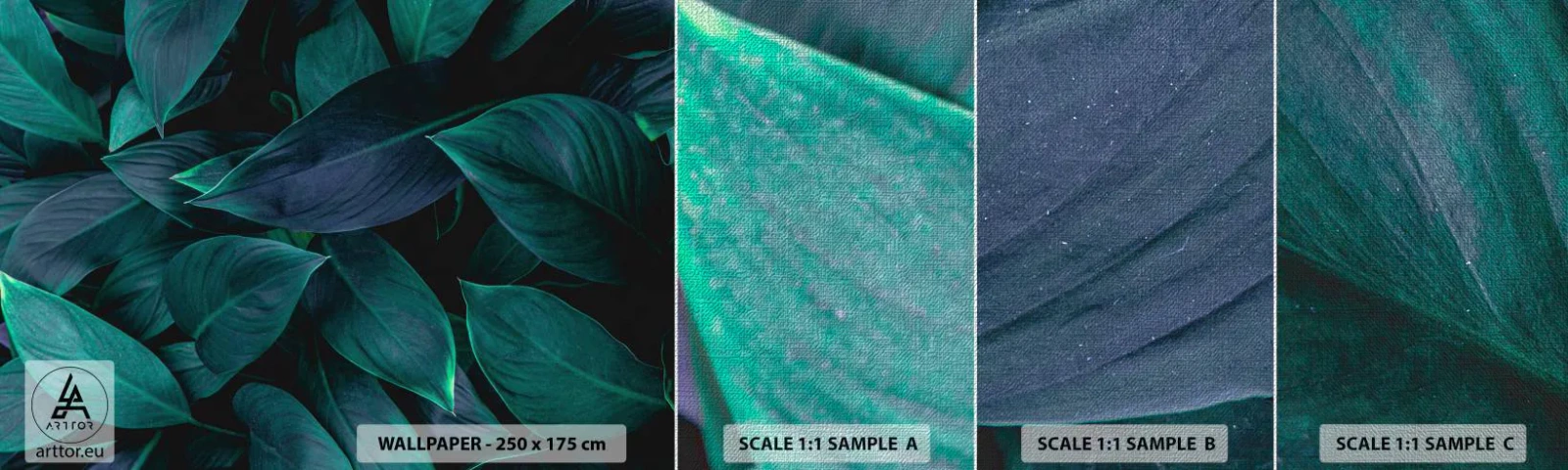 Provbit av fototapet Premium Canvas - Grönskan själv - Löv, Natur, Botanik - 100x30 cm