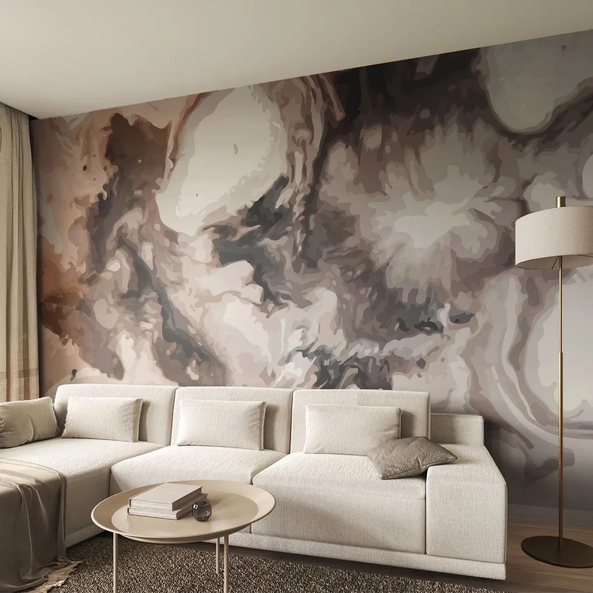 Fototapet Premium Canvas - En galax födelse - Abstraktion, Bit, Modernt mönster - 500x350 cm