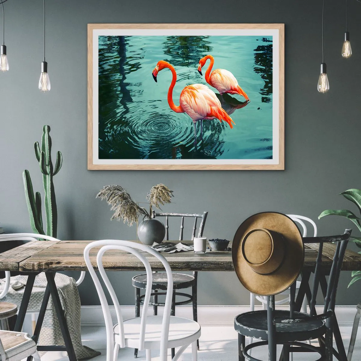 Affisch i ram av ljusek - Nu är vi på modet - 50x40 cm