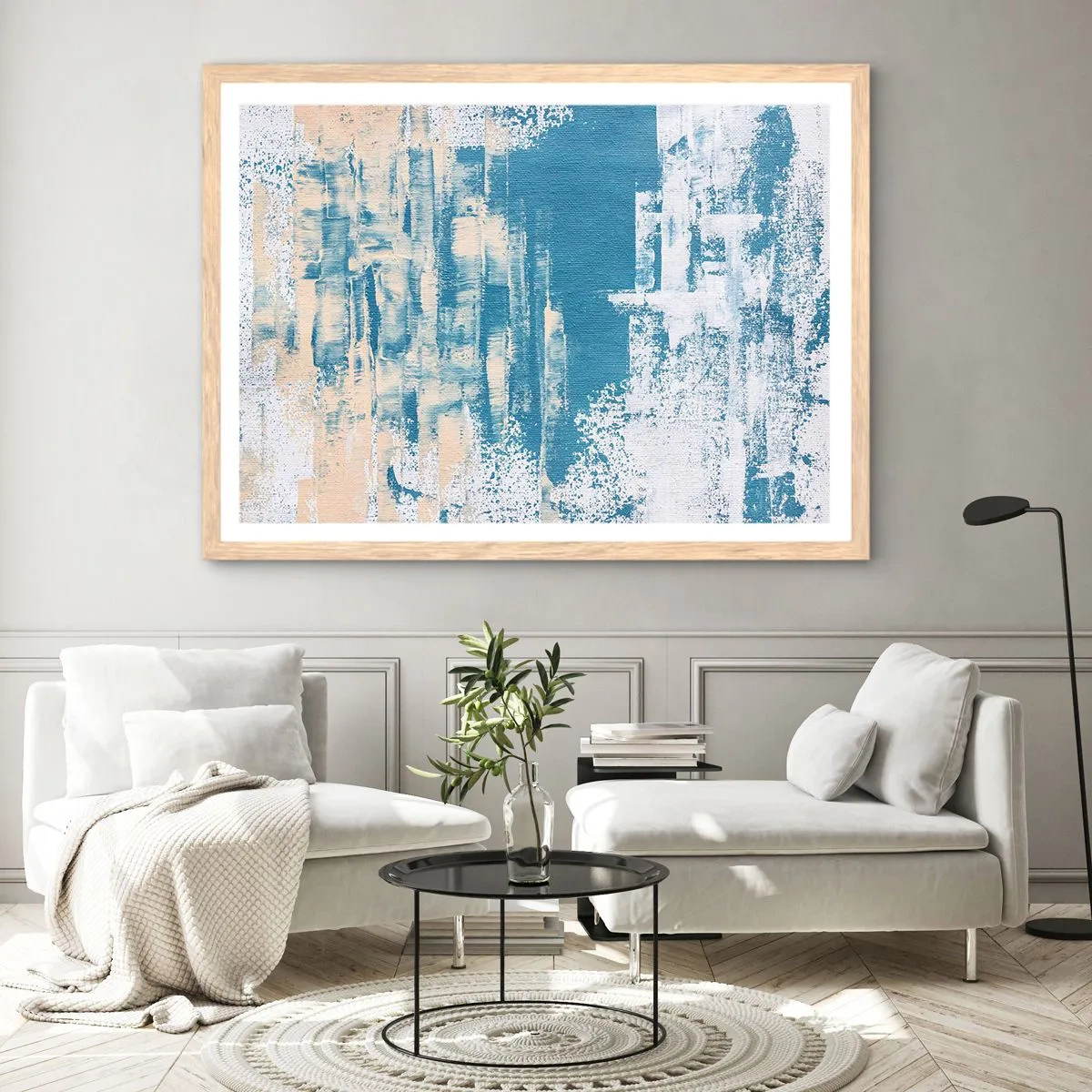 Affisch i ram av ljusek - Genom istapp - 50x40 cm