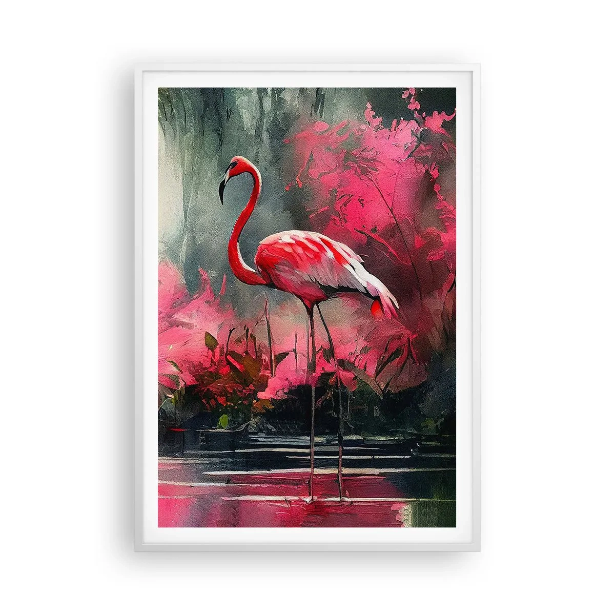 Affisch i vit ram - En lektion i naturlig charm - 70x100 cm