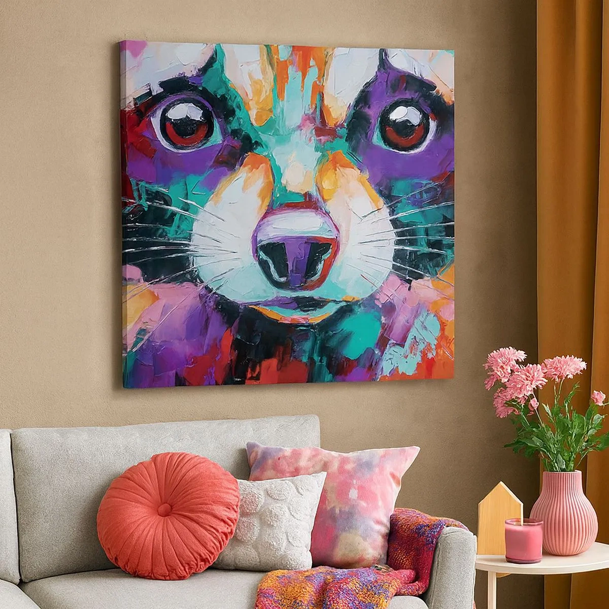 Canvastavla - Bild på duk - Enbart goda emotioner - 30x30 cm