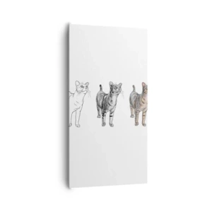 Canvastavla - Bild på duk - Teckningslektion - 65x120 cm