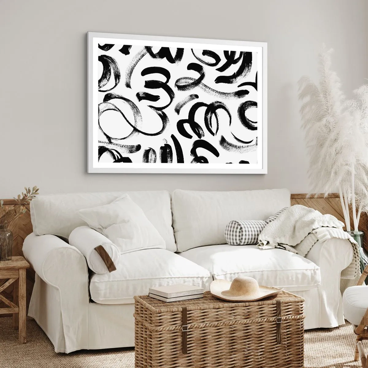 Affisch i vit ram - Svart på vitt - 91x61 cm