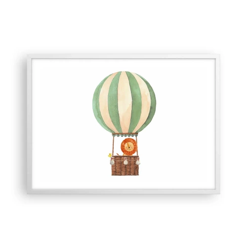 Affisch i vit ram - Leons resor - 70x50 cm