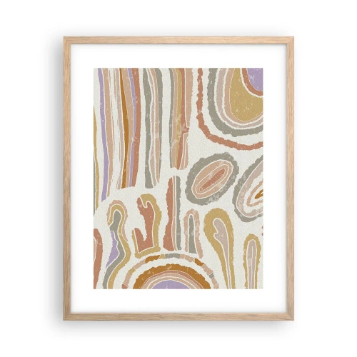 Affisch i ram av ljusek - Färgglada tvärsnitt - 40x50 cm