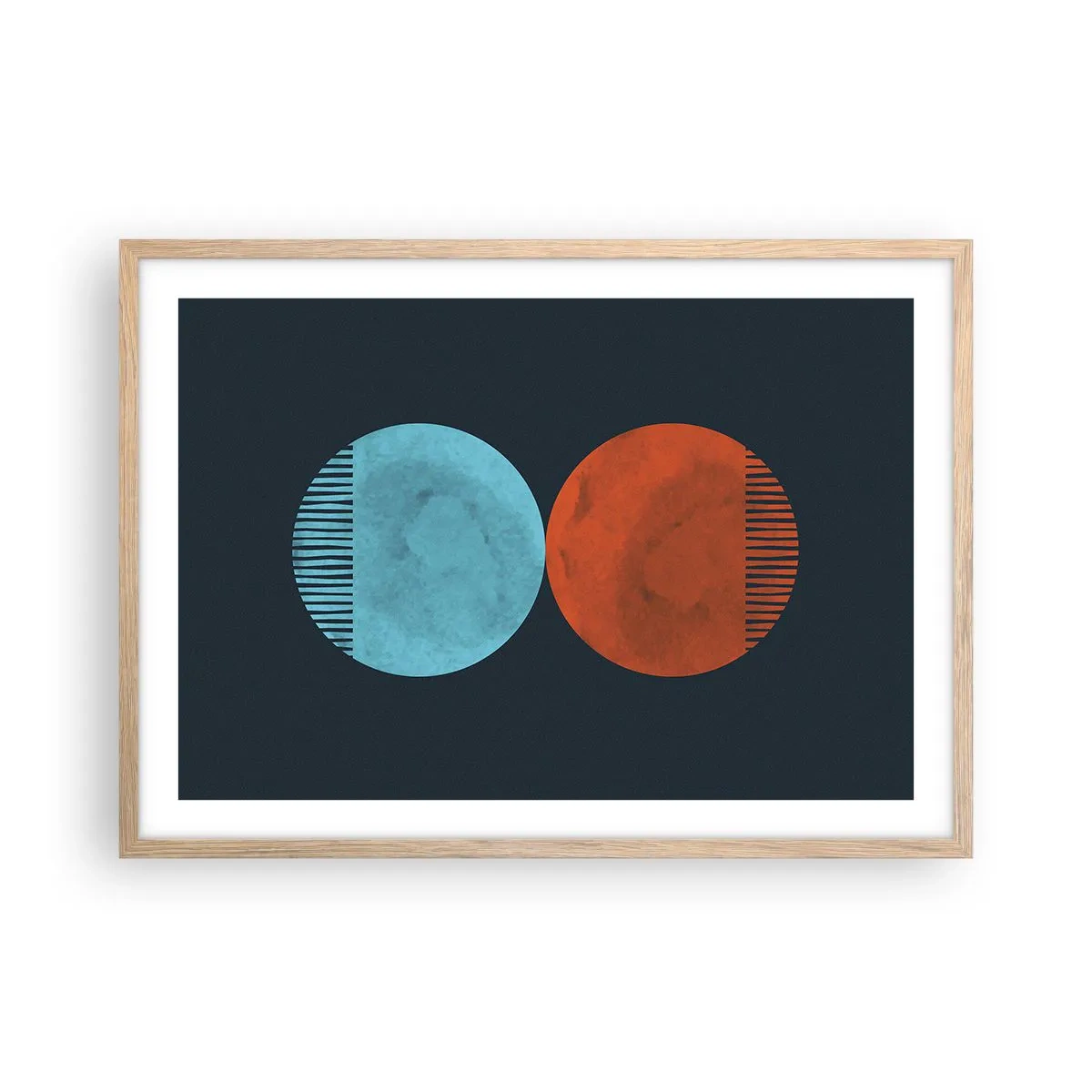 Affisch i ram av ljusek - Endast geometri? - 70x50 cm