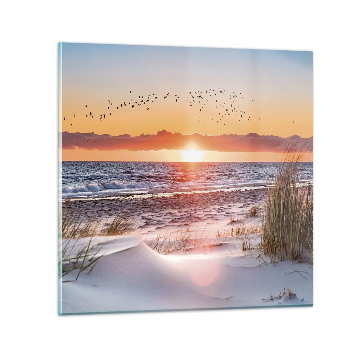 Glastavla - Bild på glas - Horisontellt landskap - 30x30 cm