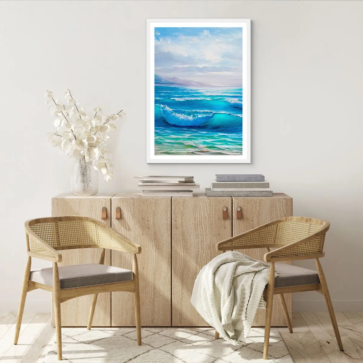 Affisch i vit ram - Stillande - 70x100 cm