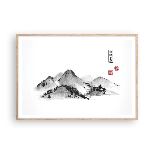 Affisch i ram av ljusek - Bortom fjällen - 100x70 cm