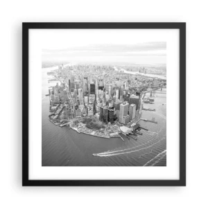 Affisch i svart ram - Hur man inte älskar? - 40x40 cm