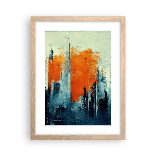 Affisch i ram av ljusek - Modernt landskap - 30x40 cm