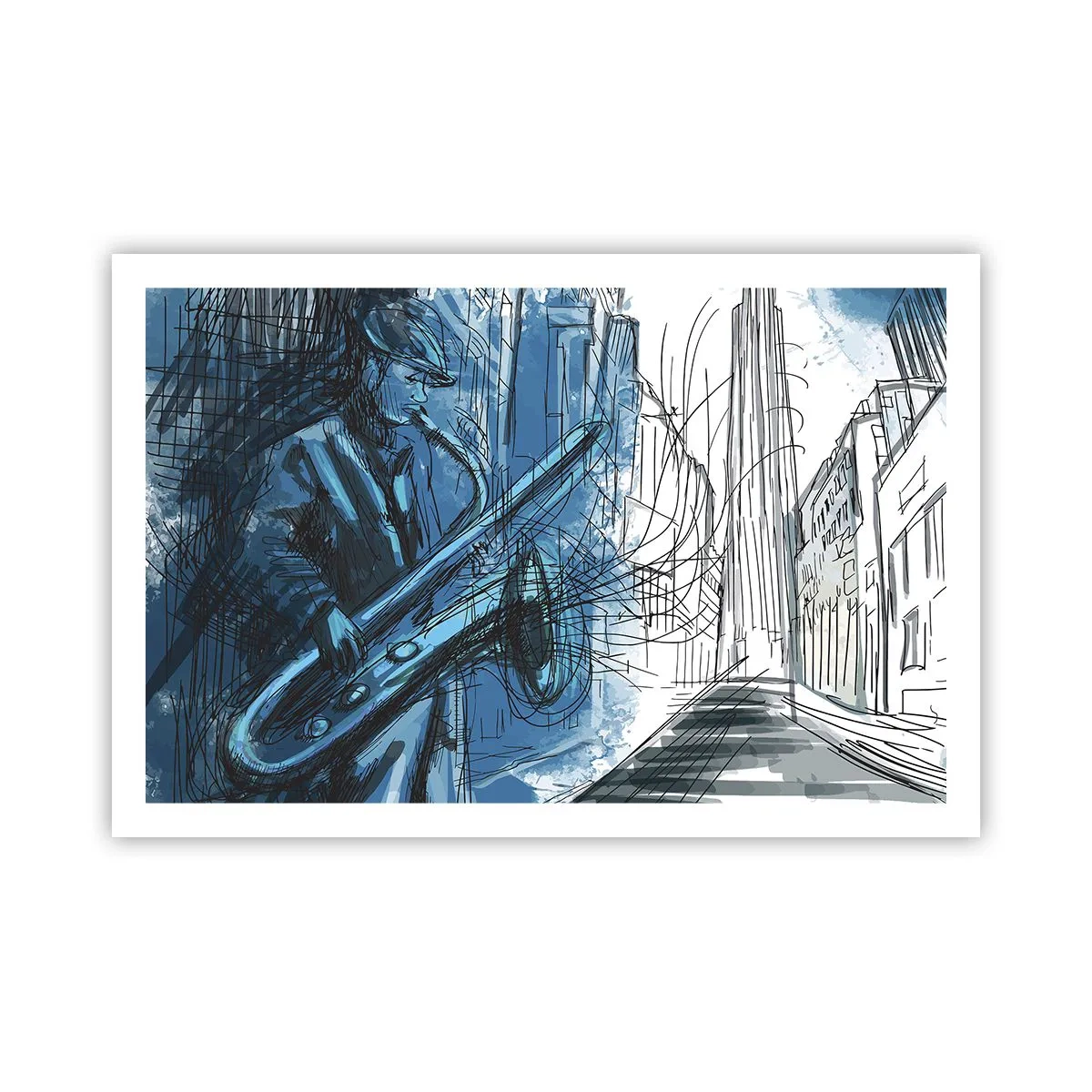 Affisch - Stadsrapsodi - 91x61 cm