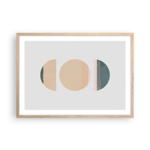 Affisch i ram av ljusek - Hjul efter hjul - 70x50 cm