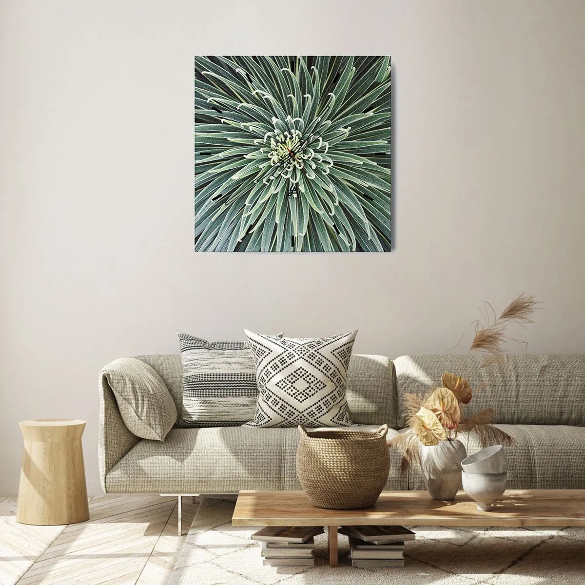 Väggklocka - Klocka på glas - Stjärna föds - 40x40 cm