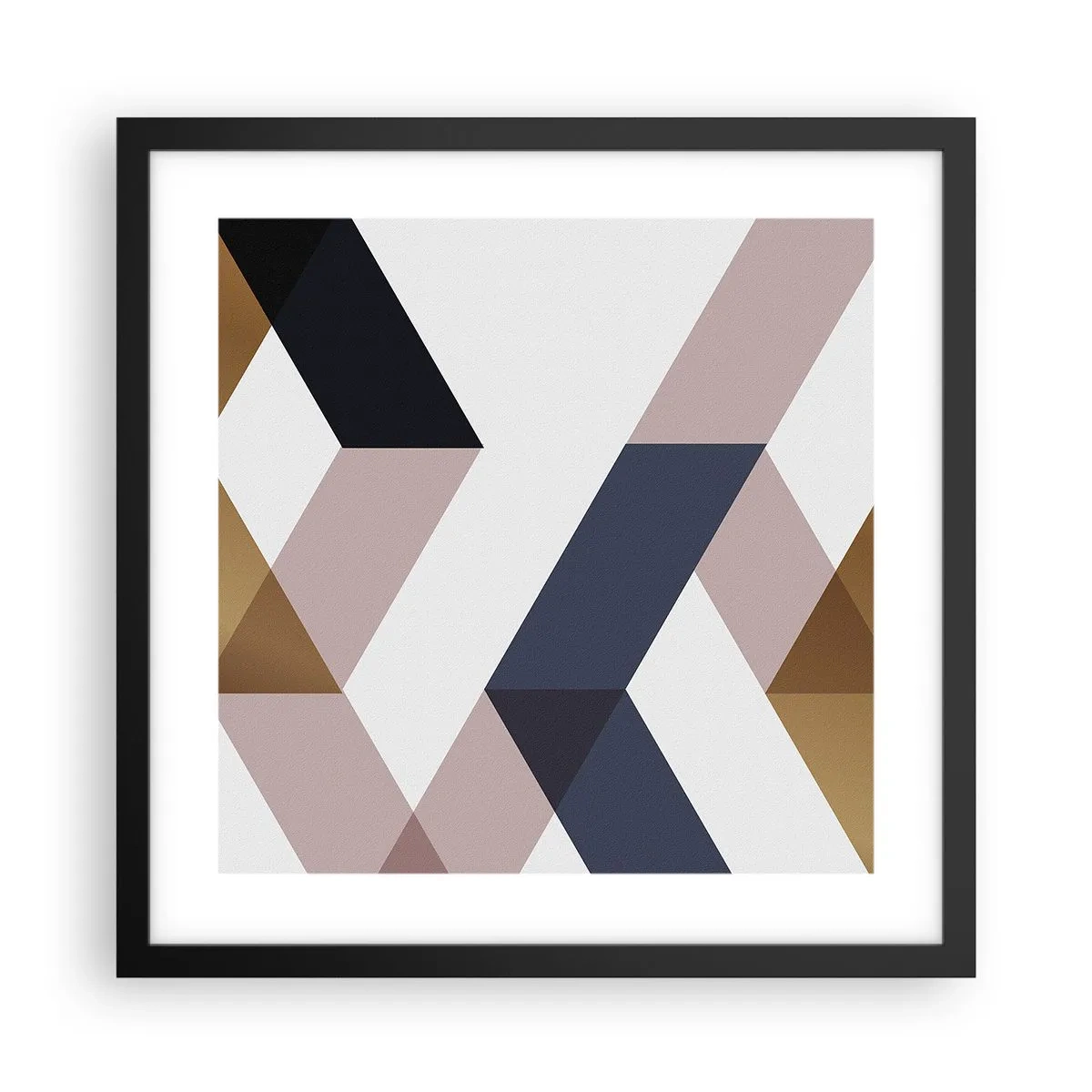 Affisch i svart ram - Plan och vinklar - 40x40 cm