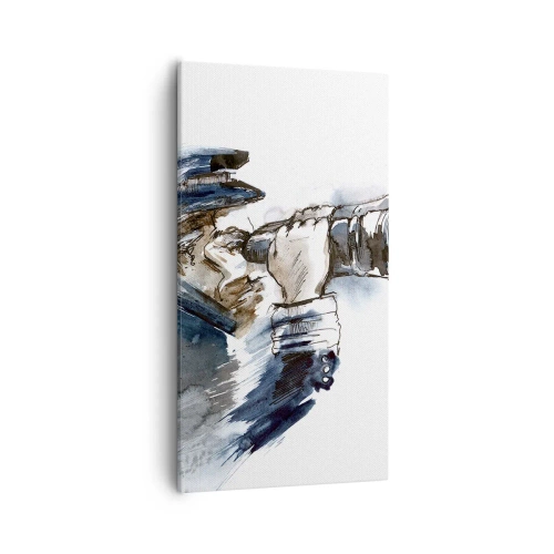 Canvastavla - Bild på duk - Tio i Beauforts skala - 55x100 cm