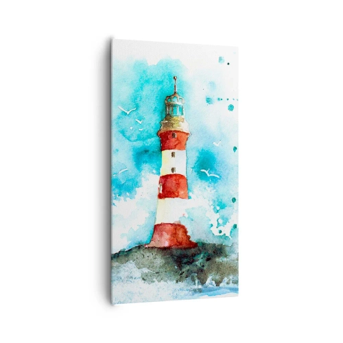 Canvastavla - Bild på duk - Elementens enhet - 65x120 cm