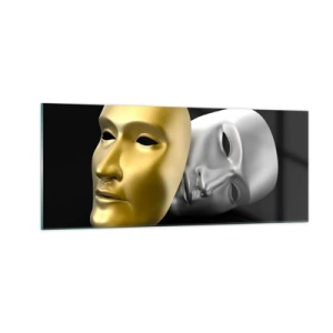 Glastavla - Bild på glas - Livet är teater - 100x40 cm