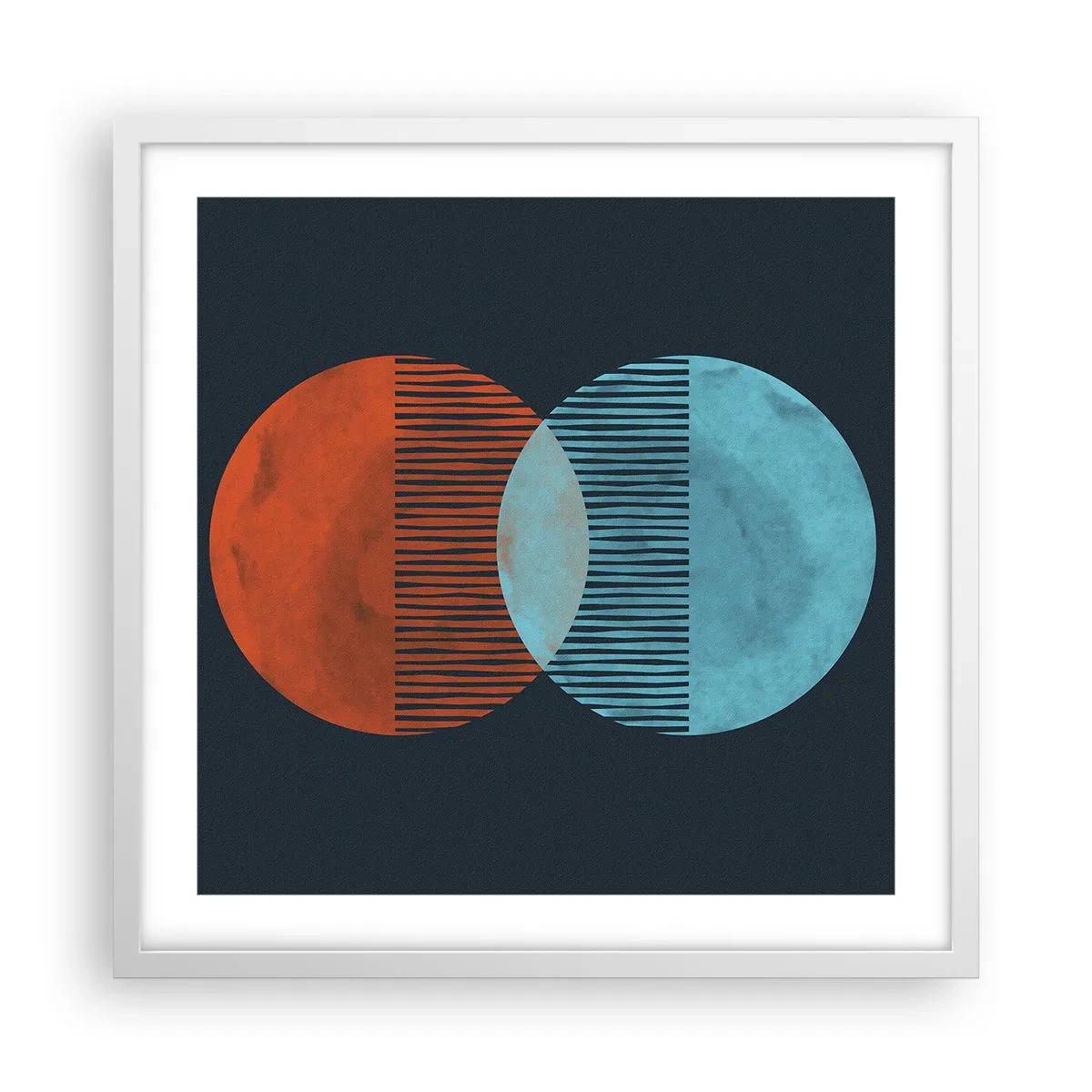 Affisch i vit ram - Astronomisk fantasi - 50x50 cm