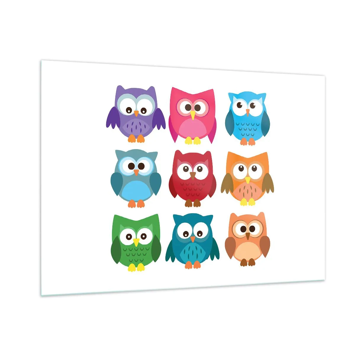 Glastavla - Bild på glas - Att vara olika på roligt sätt - 100x70 cm