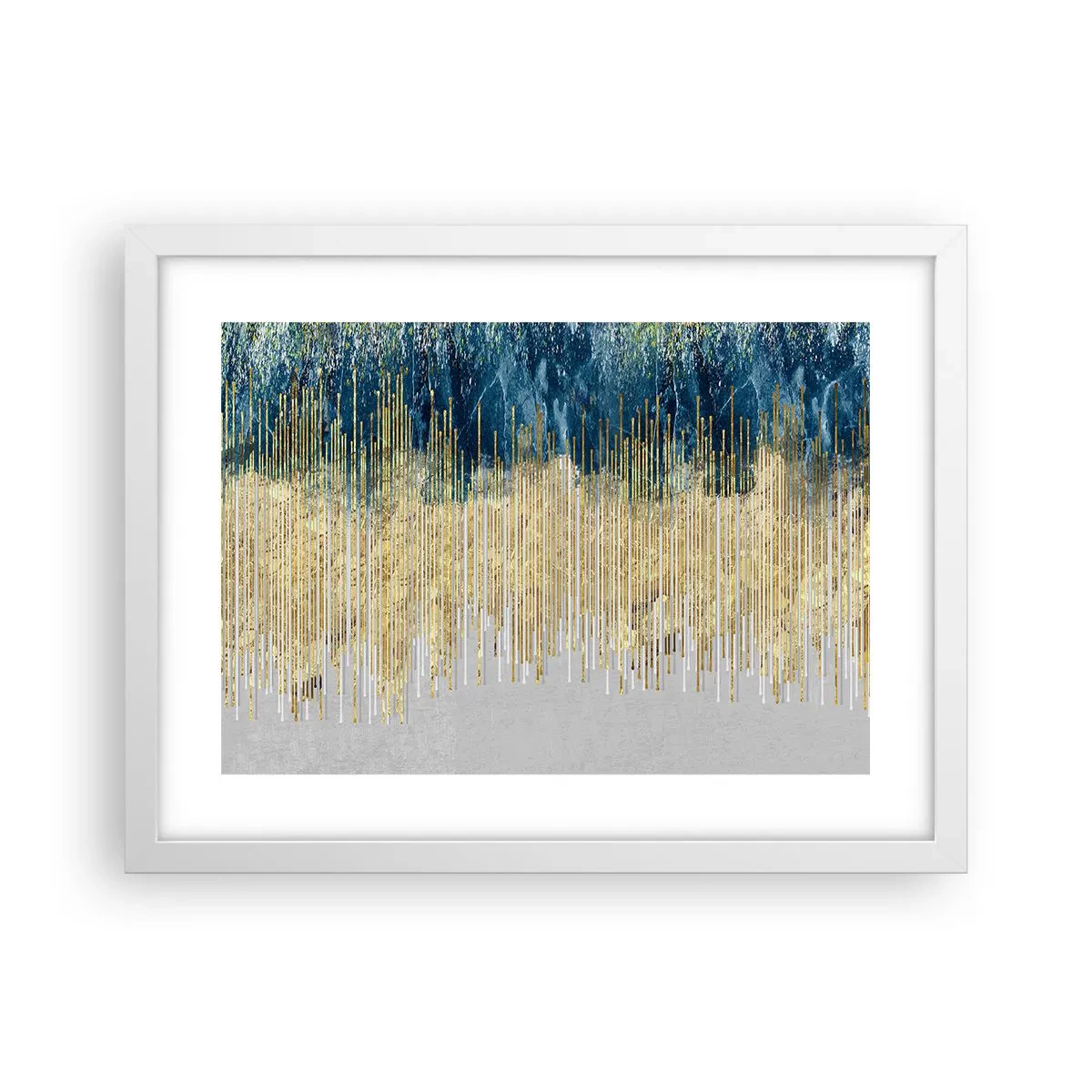 Affisch i vit ram - Förgylld gräns - 40x30 cm