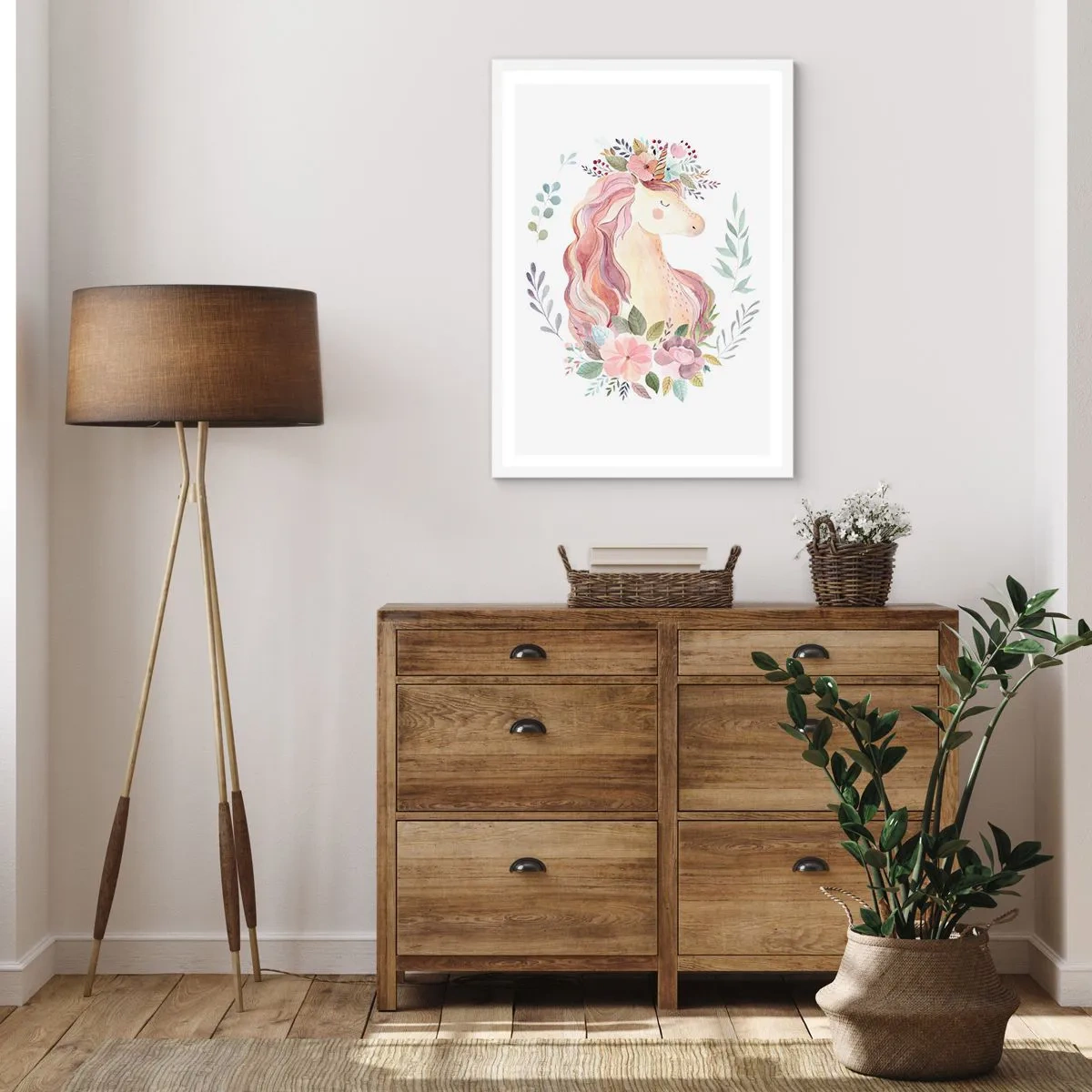 Affisch i vit ram - En inbjudan till sagornas värld - 61x91 cm