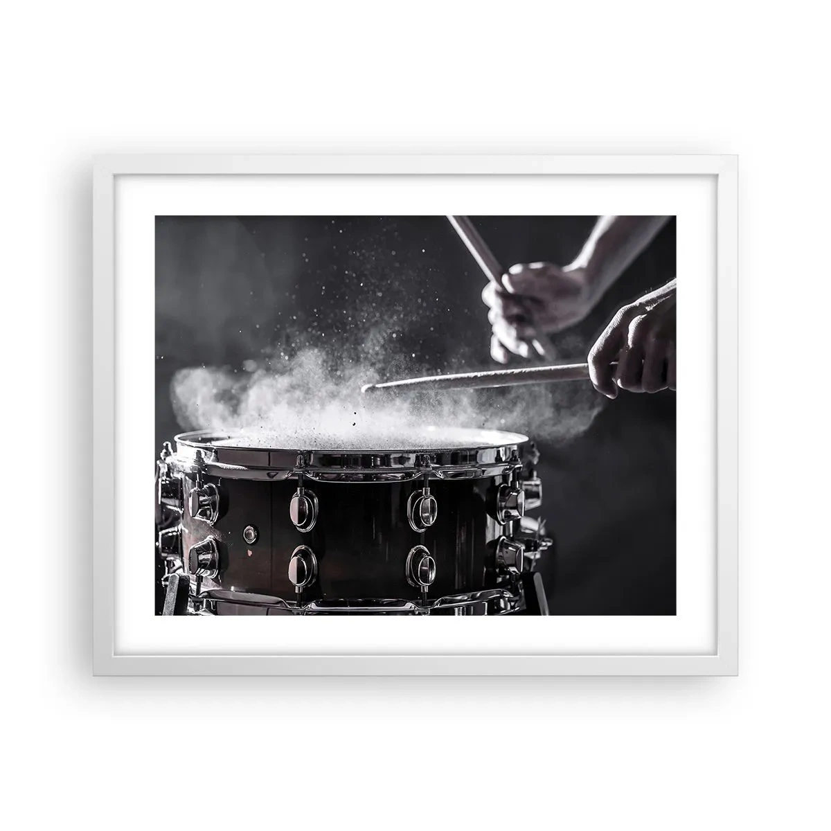 Affisch i vit ram - Musikens puls - 50x40 cm