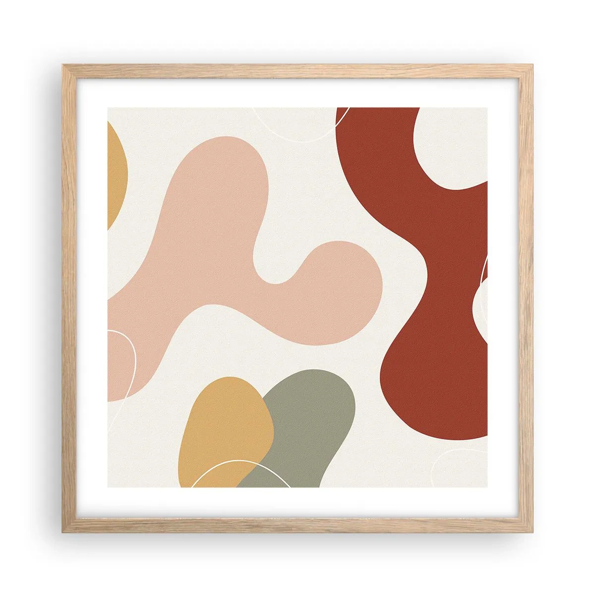 Affisch i ram av ljusek - Ornamental zig-zack? - 50x50 cm